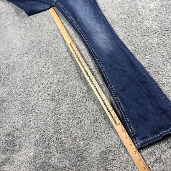 Miss Me Mid Rise Bootcut Americana Horseshoe Embellished Blue Womens Size 25x33 - Picture 9 of 9